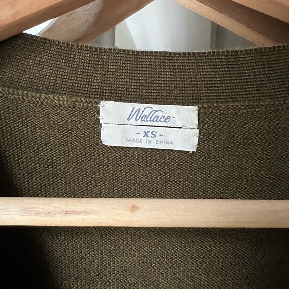 Wallace Madewell Olive Green Cardigan - Picture 2 of 5
